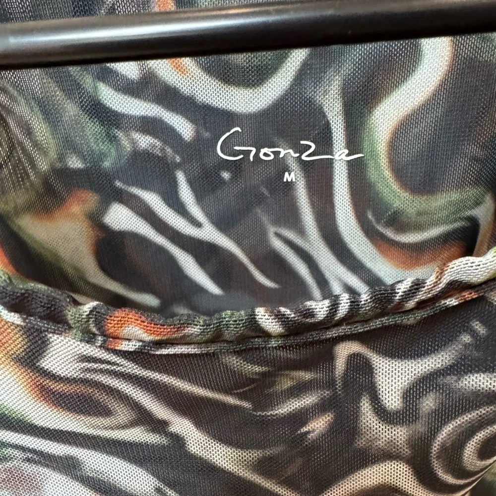 Gonza swirl print mesh top - Picture 2 of 2